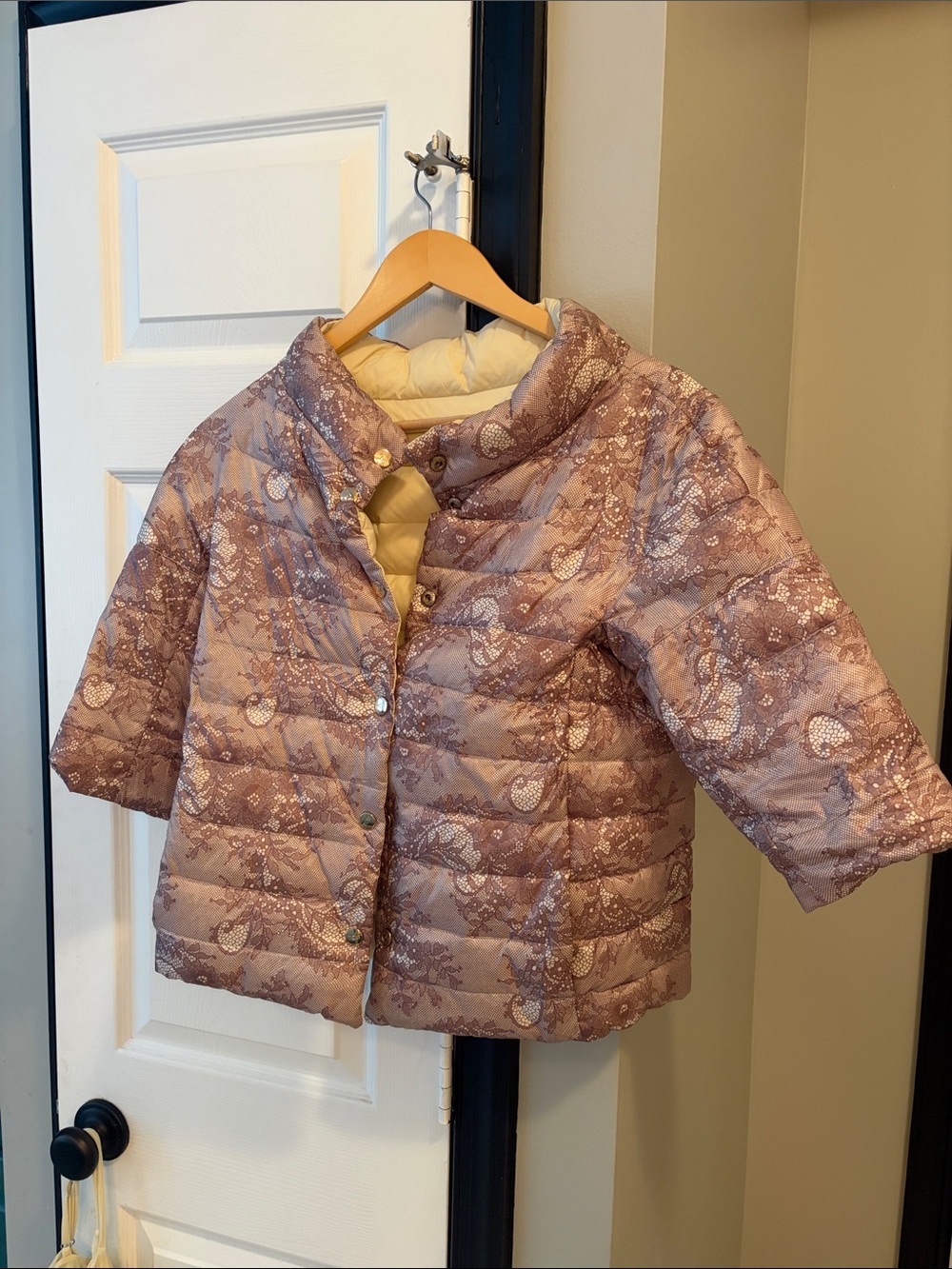 Quilted Puff Jacket in Dusty Rose